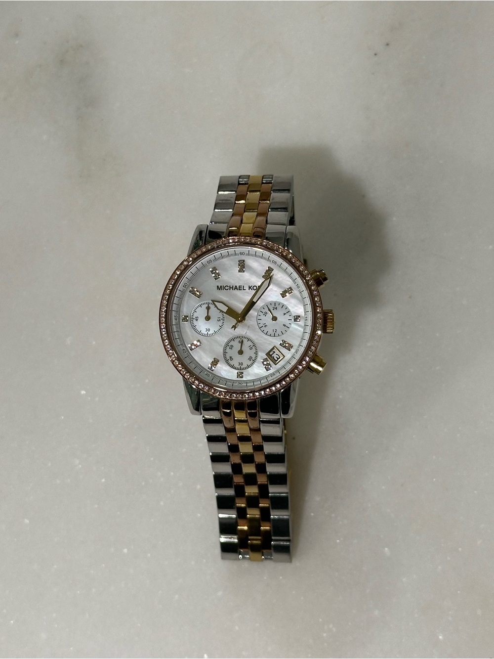 Michael Kors Two-Tone Silver and Gold Women's Chronograph Watch